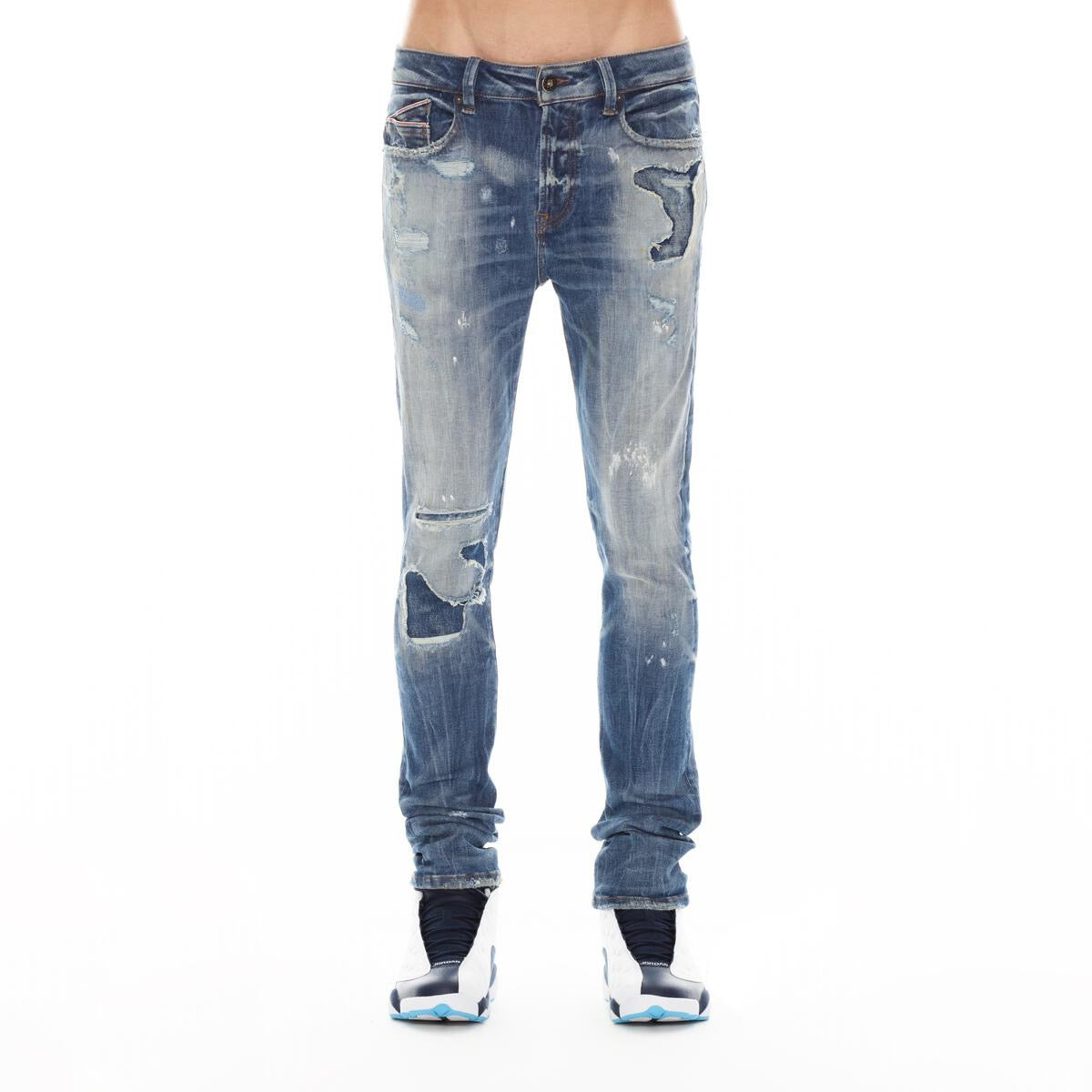 Super skinny punk patch cult jeans