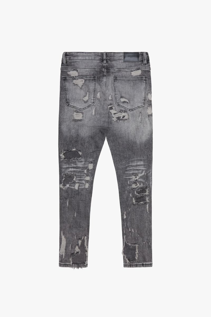 "WORN FROST" GREY SKINNY JEAN