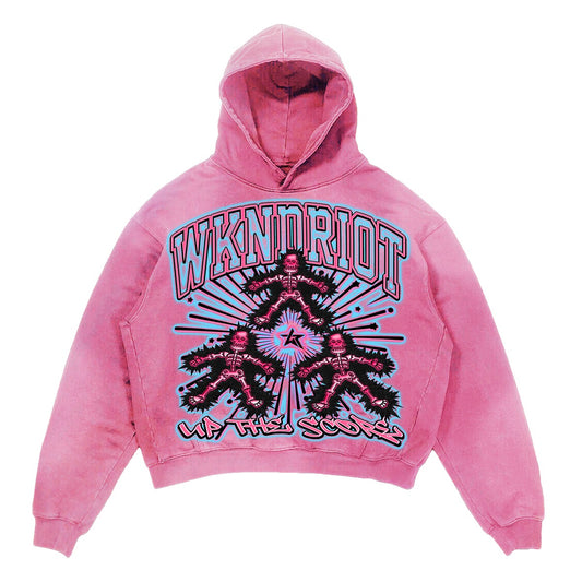 UP THE SCORE HOODIE PINK