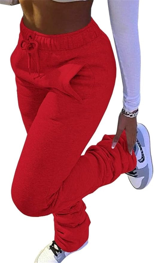 Fleece Stacked Sweat Pants