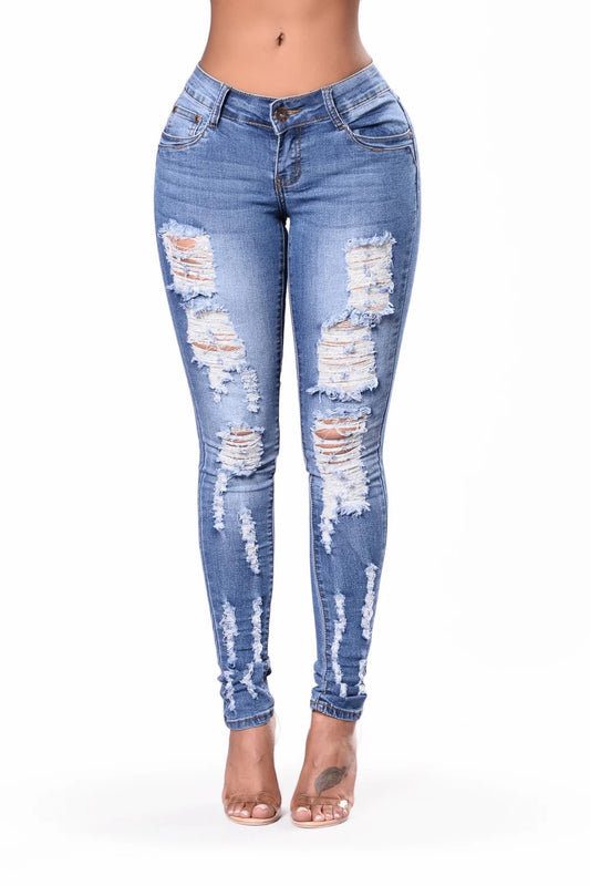 Red Fox Ripped Blue jeans