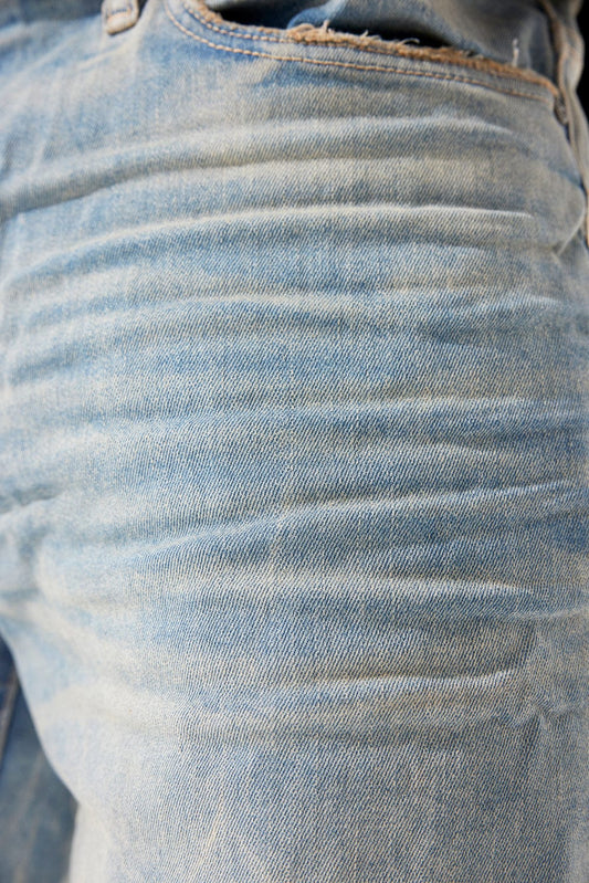 Jordan Craig Iced Lager Ross jeans model view men's fashion denim — JetLife #1 Apparel WV