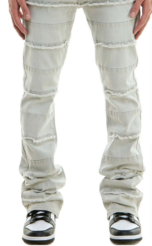 KDNK Paneled Stacked Jeans