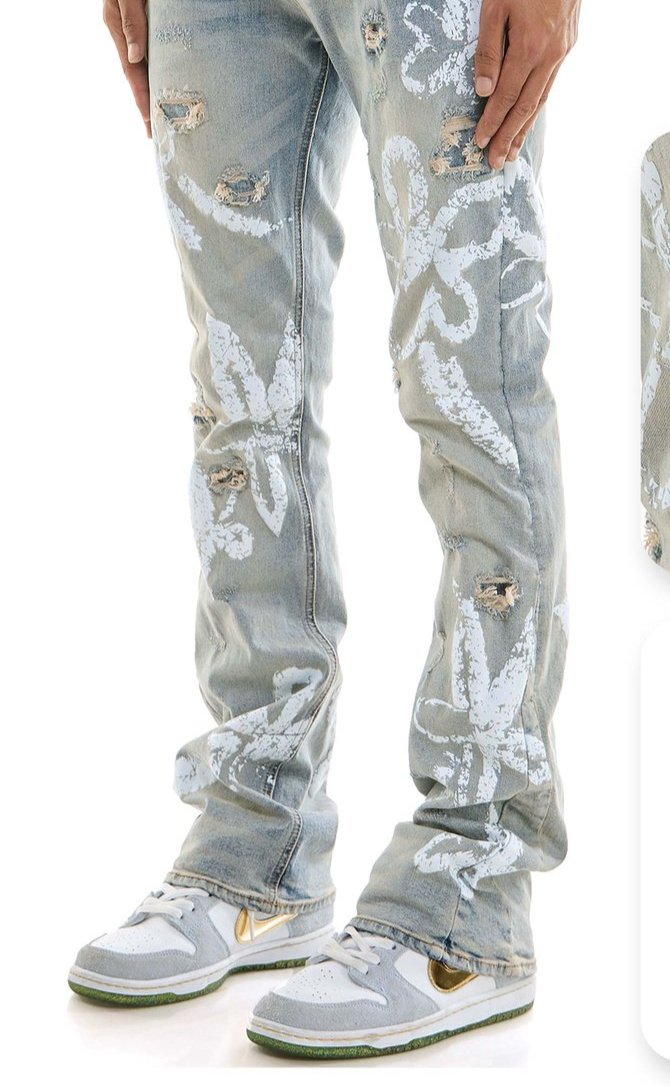 KDNK Flower Print Jeans