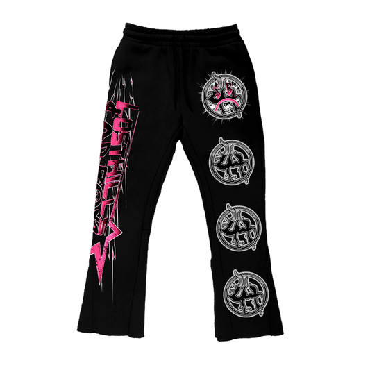 LostHills Blk/Pink Sweats