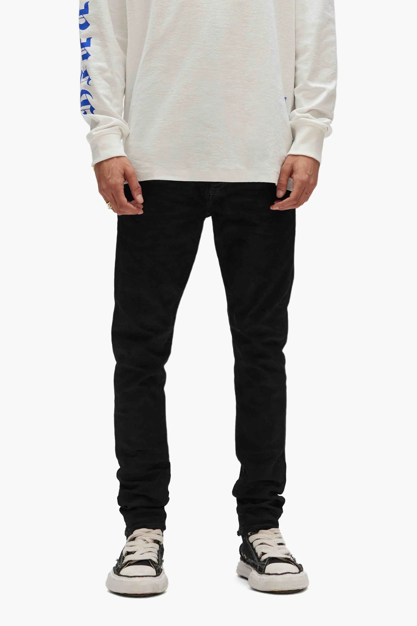 P001 Purple. Brand Black Raw Jeans