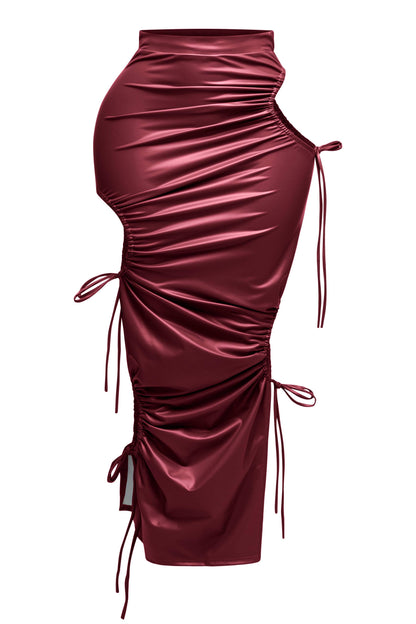 Cut out detailed maxi skirt