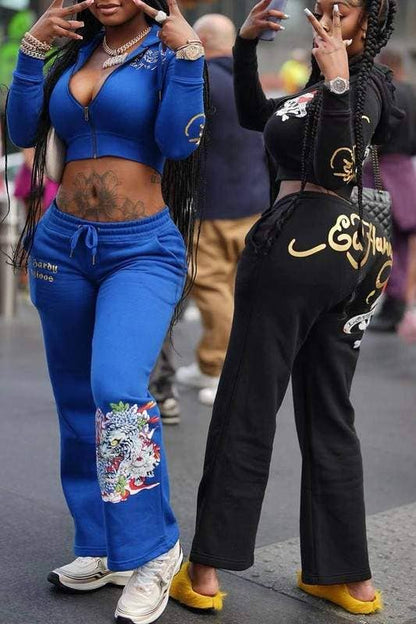 Graphic Hoodie & Jogger Tracksuit Set Ed hardy