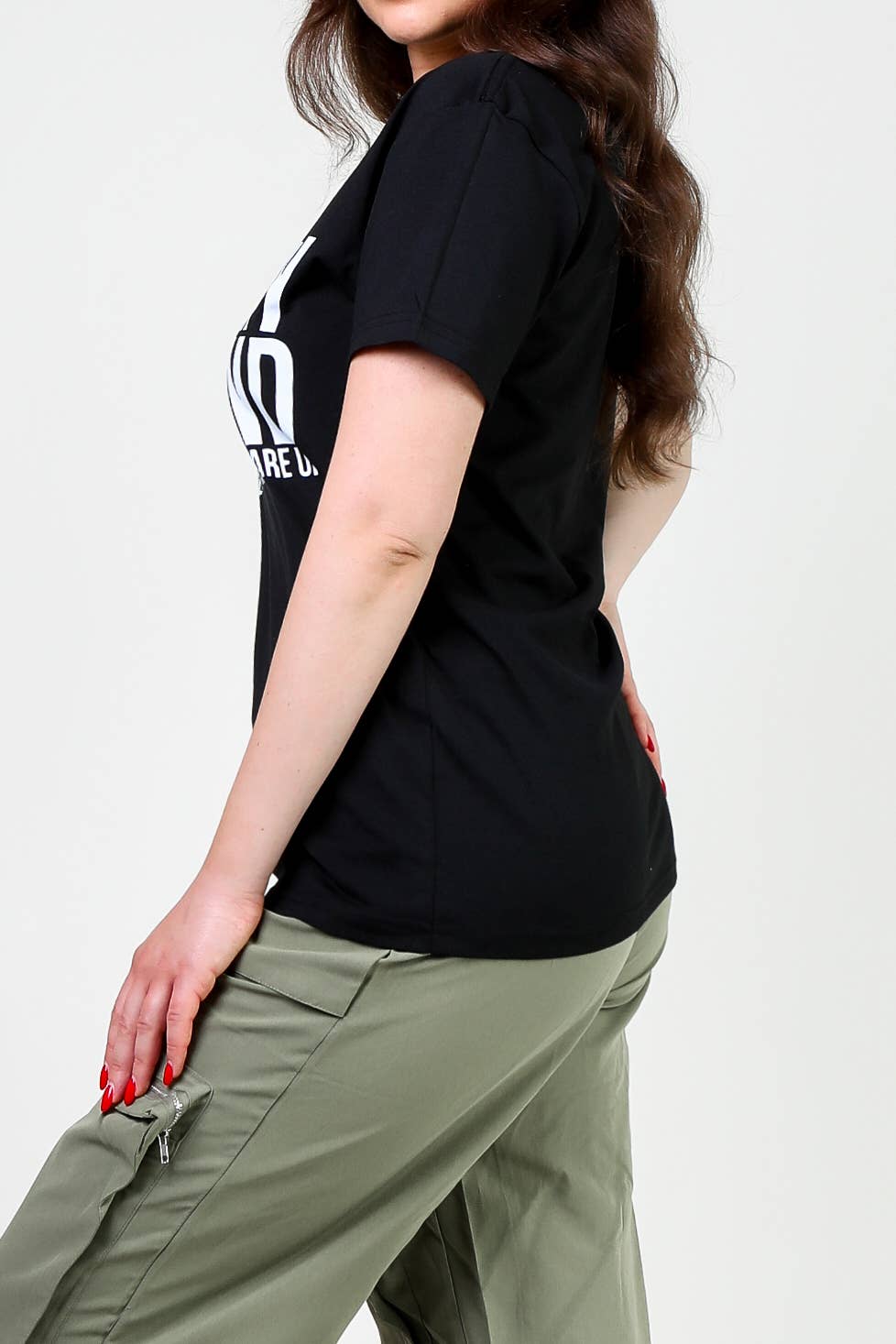 Ezwear slogan graphic drop shoulder tee I love my husband