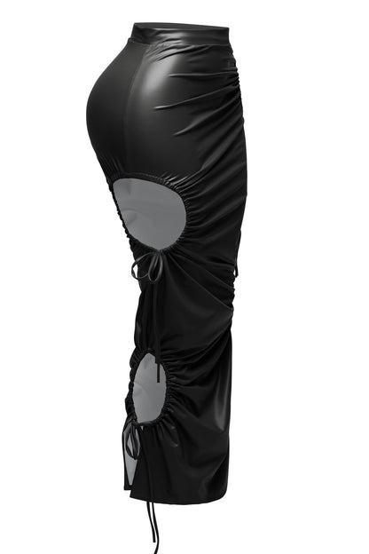 Cut out detailed maxi skirt