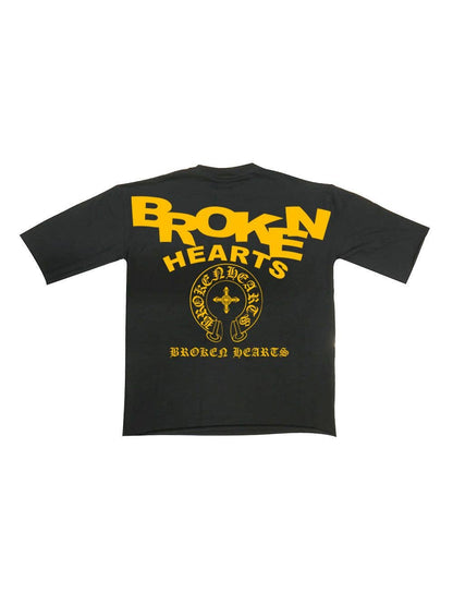 "Broken Baby" Cropped T-shirts Black