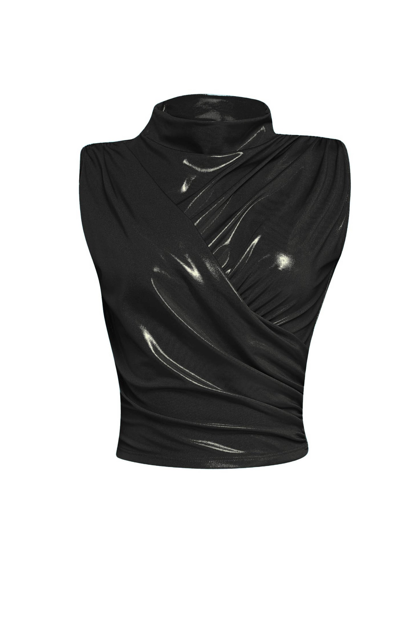 Slinky foiled sleeveless top