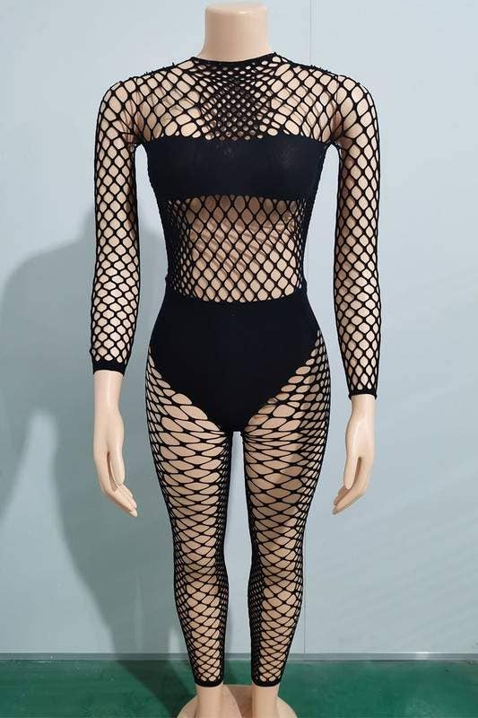 Fishnet leggings set