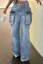 Denim cargo pants women