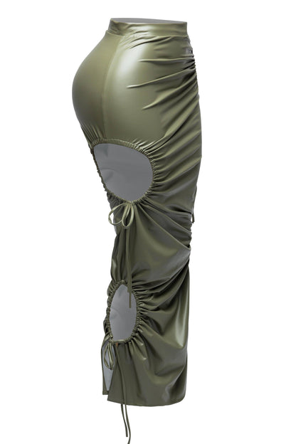 Cut out detailed maxi skirt