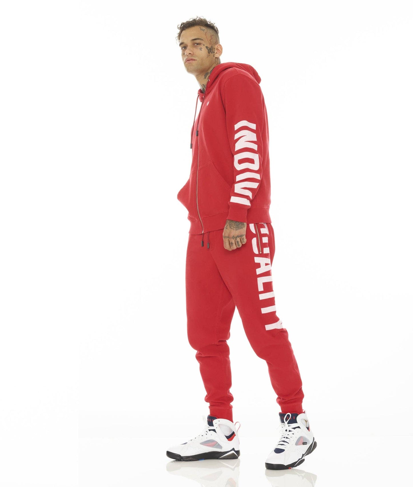 Cult of Individuality Red Zip Hoodie