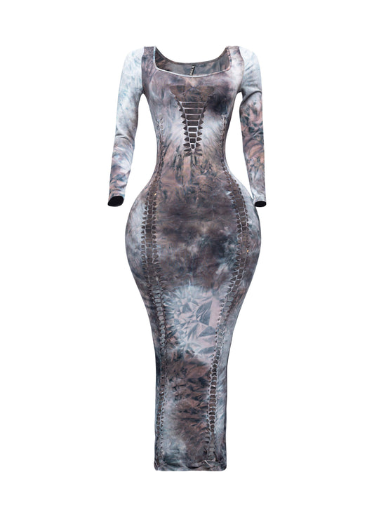 PLUS SIZED Cut out maxi dress