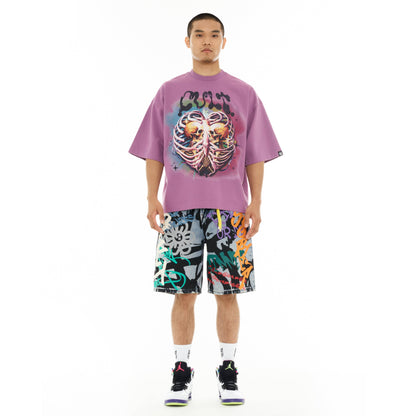 Cult's Oversized SS Tee "Til Death Do We Part" in Lavender