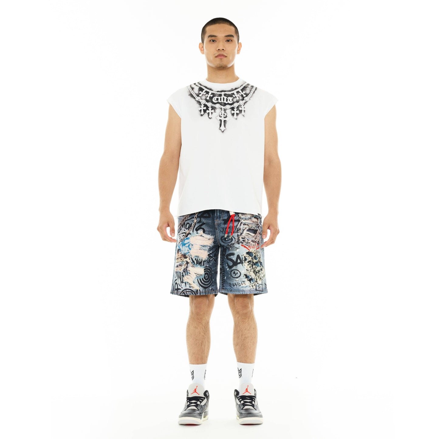 Cult's Grunge Shorts in Digital