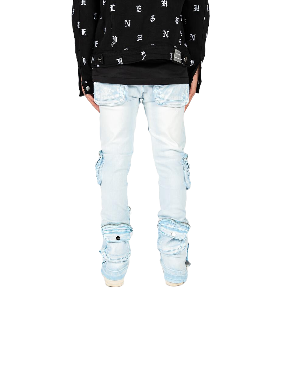 Pheelings Stacked Blue Cargo Jeans