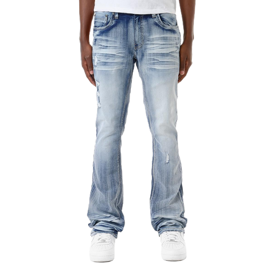 Clean Washed Stacked Jeans