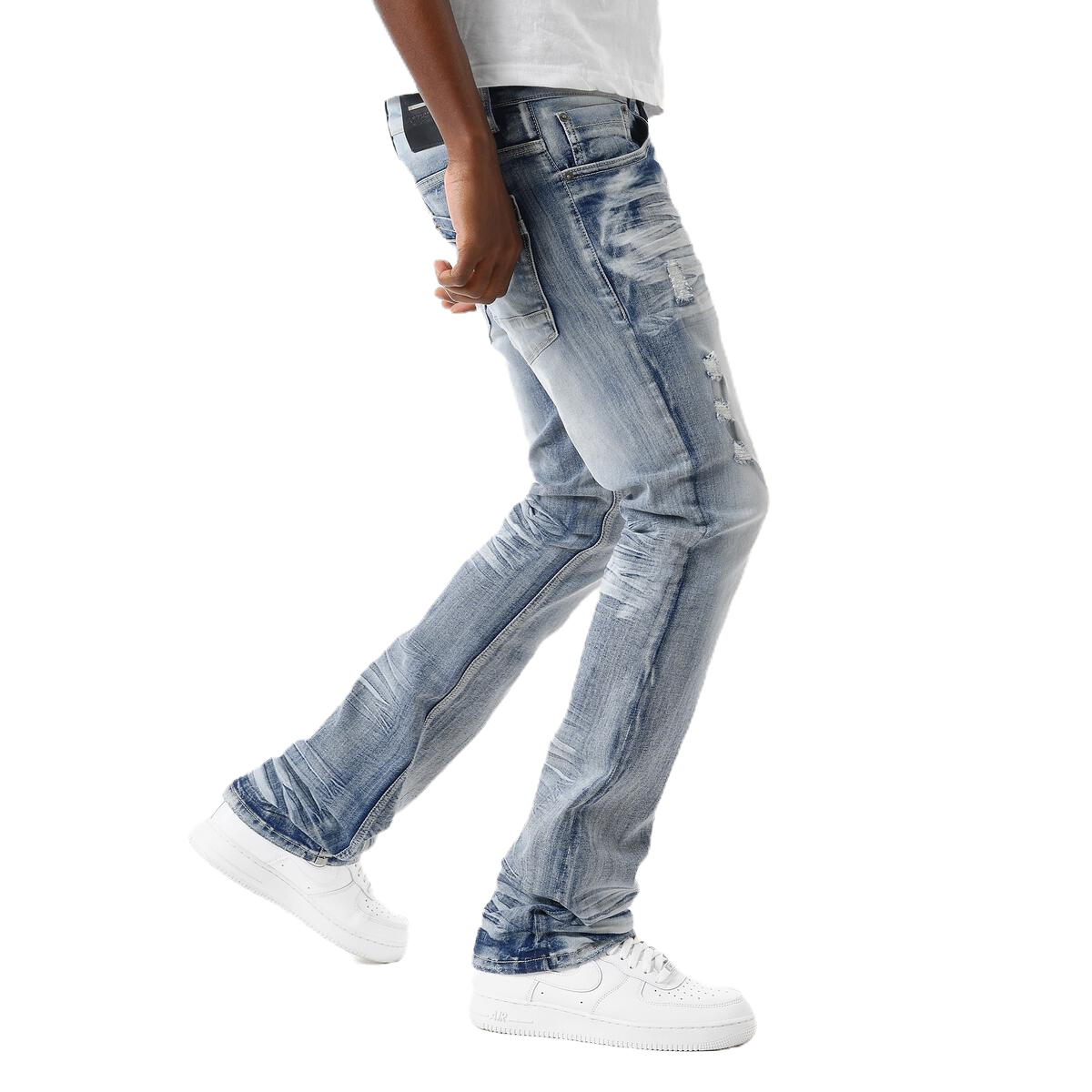 Clean Washed Stacked Jeans