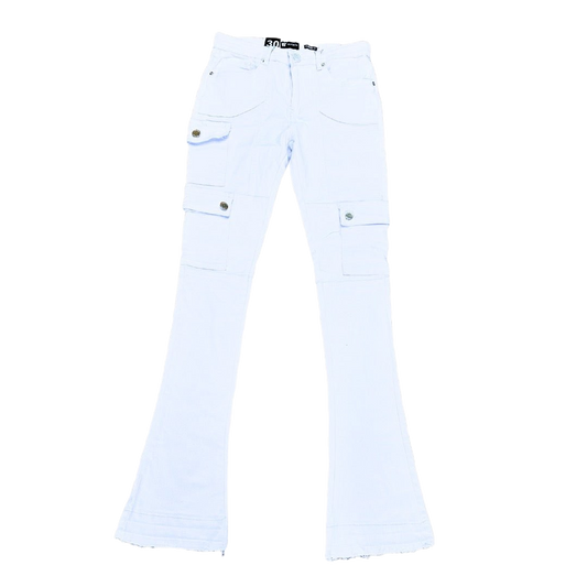 Waimea White Stacked Jeans W/Pockets