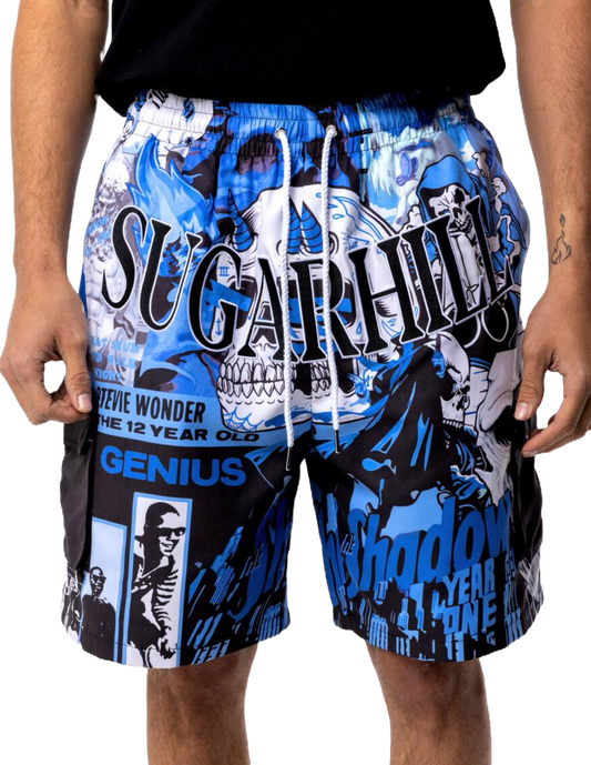 Sugarhill "Blue" Shadow Cabana Shorts