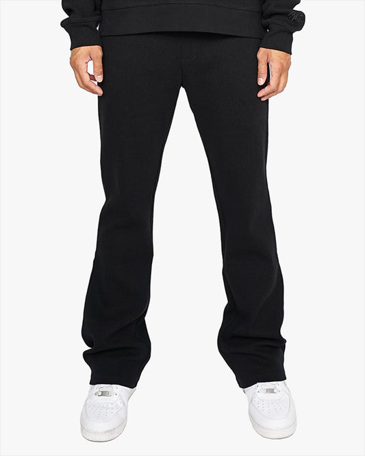 Black Thermal Stacked Sweats