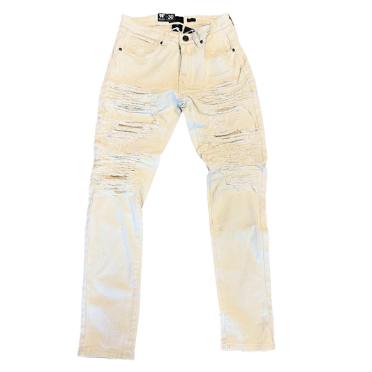 Waimea Bone Ripped Skinny Jeans