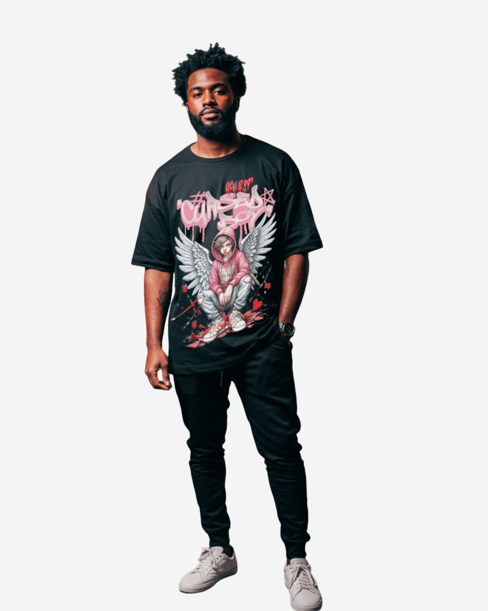 G West Cursed Boy Oversized Men's T-Shirt