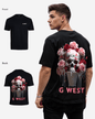 G West Mens Oversized Ice Cream Skull Tee