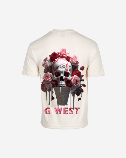 G West Mens Oversized Ice Cream Skull Tee