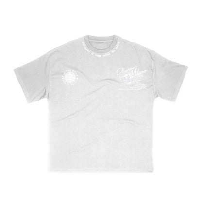 Premium Milano White Crew T shirt