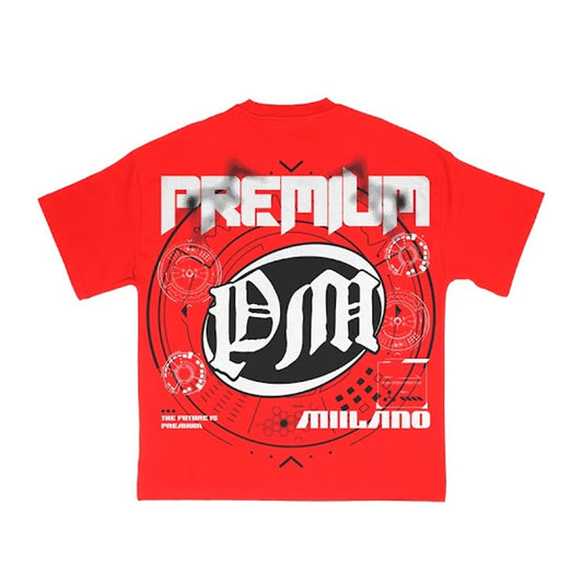 Premium Milano Red Crew T shirt