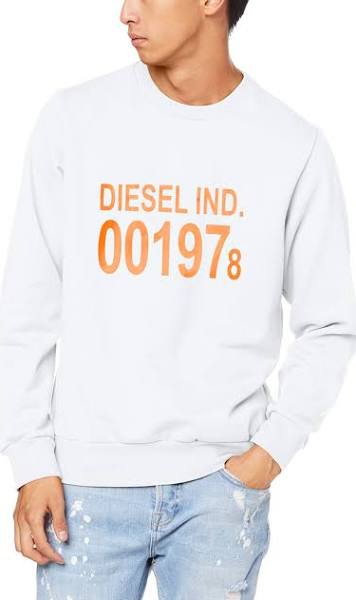 Diesel White & Orange Crewneck