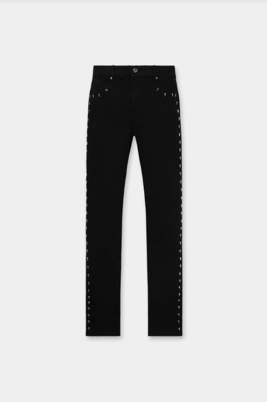 RTA Black Cross Jeans