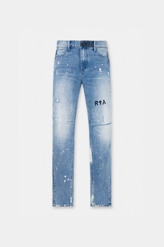 RTA Distressed White Paint Jeans